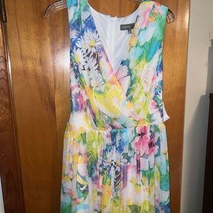 NWT Donna Ricco floral belted maxi dress size 14W